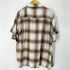 ハガークロージング HAGGAR リネンレーヨン S/S オープンカラーオンブレチェックシャツ メンズ import:XL