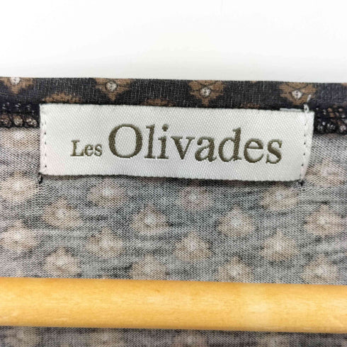 Les Olivades 総柄 プルオーバーカットソー レディース