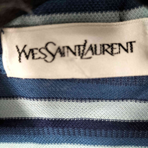 イヴサンローラン Yves Saint Laurent S/S ポケット刺繍ボーダーポロシャツ メンズ
