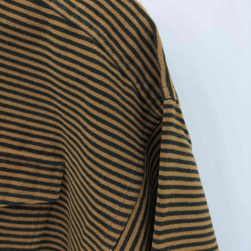 イッセイミヤケ ISSEY MIYAKE ISSEY SPORT 70S ボーダー ベロアプルオーバーシャツ メンズ 9