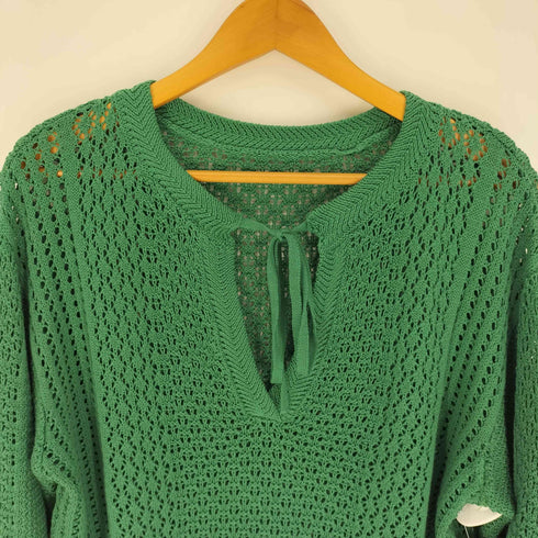 ローリーズファーム LOWRYS FARM 2WAY 切替 メッシュ L/S ニット レディース F
