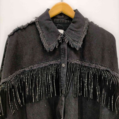 ザラ ZARA フリンジ デニムシャツ レディース JPN:S