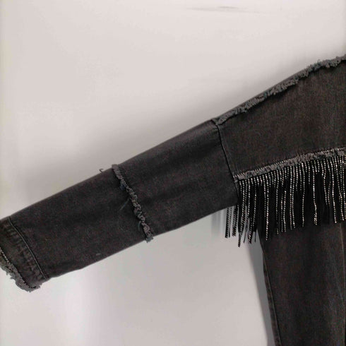 ザラ ZARA フリンジ デニムシャツ レディース JPN:S
