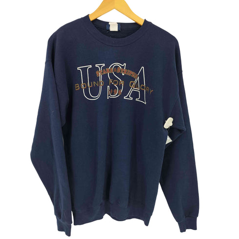 ヴァンヒューゼン VAN HEUSEN 90S MADE IN USA フロントプリント スウェット メンズ import:L