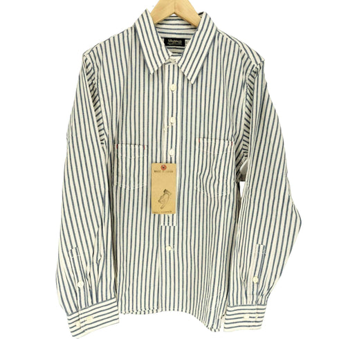 ダッパーズ DAPPERS ヒッコリーストライプ 長袖シャツ メンズ 40