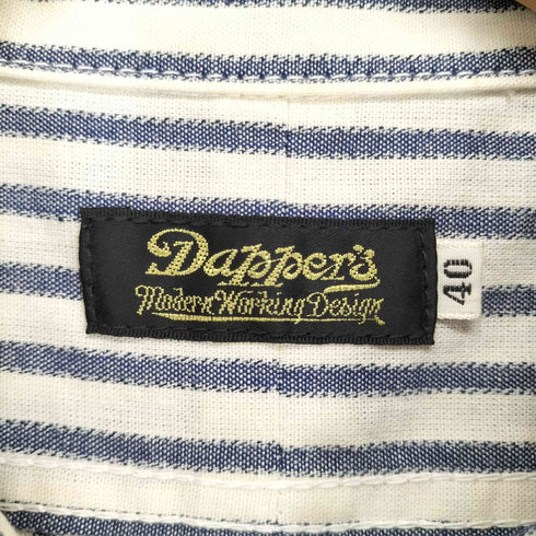 ダッパーズ DAPPERS ヒッコリーストライプ 長袖シャツ メンズ 40