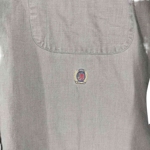 トミーヒルフィガー TOMMY HILFIGER フロント刺繍 コットン S/S BDシャツ メンズ import:XL