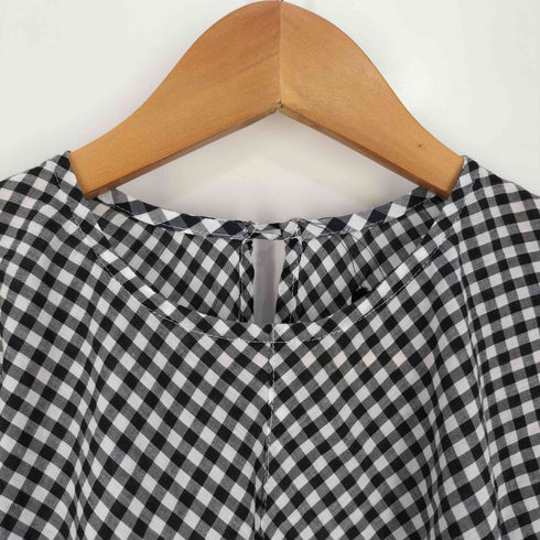 トリココムデギャルソン tricot COMME des GARCONS 切替 ギンガムチェック 七分袖 ブラウス レディース JPN:M
