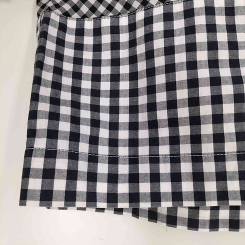 トリココムデギャルソン tricot COMME des GARCONS 切替 ギンガムチェック 七分袖 ブラウス レディース JPN:M