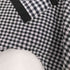 トリココムデギャルソン tricot COMME des GARCONS 切替 ギンガムチェック 七分袖 ブラウス レディース JPN:M