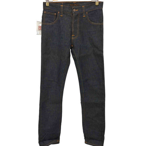 ヌーディージーンズ Nudie Jeans HANK REY オレンジステッチ 脇割 インディゴ デニム パンツ 濃紺 メンズ W27 L32