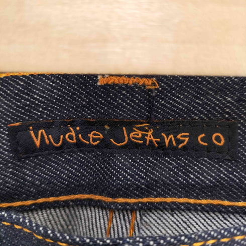ヌーディージーンズ Nudie Jeans HANK REY オレンジステッチ 脇割 インディゴ デニム パンツ 濃紺 メンズ W27 L32