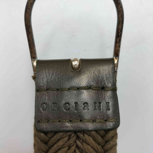 ORCIANI 編み込み バックル メッシュ ベルト メンズ