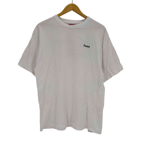 プレッシャー PRESSURE ロゴ刺繍クルーネックTシャツ メンズ JPN:M