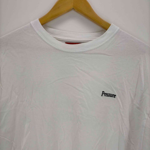 プレッシャー PRESSURE ロゴ刺繍クルーネックTシャツ メンズ JPN:M