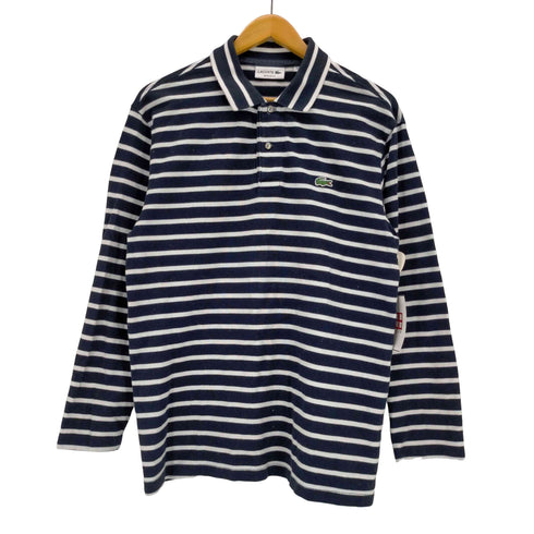 ラコステ LACOSTE 鹿の子 ボーダーL/Sポロ メンズ JPN:L