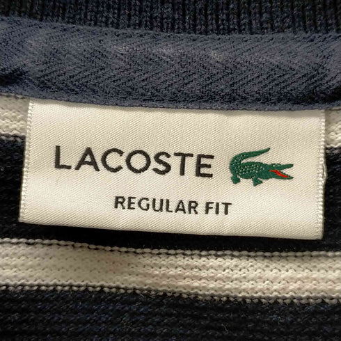ラコステ LACOSTE 鹿の子 ボーダーL/Sポロ メンズ JPN:L