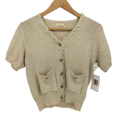 K.K closet g ヴィンテージムードのスイートカーディガン ラメニット レディース