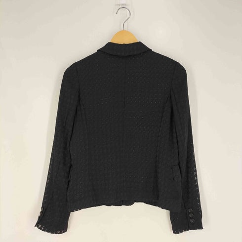 コムデギャルソンコムデギャルソン COMME des GARCONS COMME des GARCONS 千鳥格子柄 ドット柄 シアー 丸襟 ラウンドカラー ジャケット レディース JPN:S