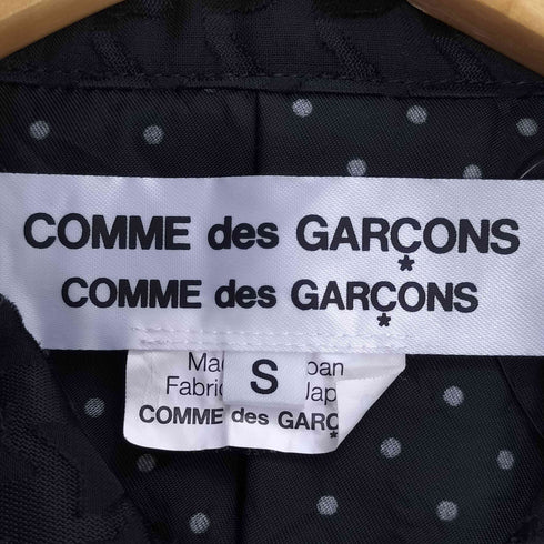 コムデギャルソンコムデギャルソン COMME des GARCONS COMME des GARCONS 千鳥格子柄 ドット柄 シアー 丸襟 ラウンドカラー ジャケット レディース JPN:S