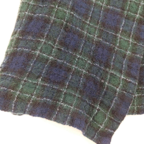 トリココムデギャルソン tricot COMME des GARCONS 縮絨加工 ウール チェック バックスリット スカート レディース
