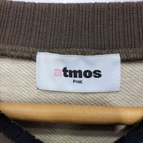 アトモスピンク ATMOS PINK Rib Patch Sweat Tops CAMOUFLAGE リブ パッチ スウエットトップ レディース FREE