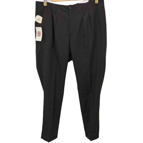 Gazzarrini イタリア製 REGULAR ウール ポリ 2タック スラックス パンツ メンズ 48