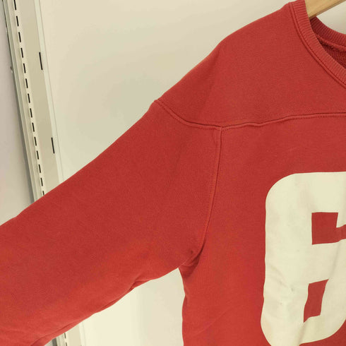 ギャップ Gap 00S Vネック エルボーパッチ 69 プリント プルオーバー カップショルダー ラグビー スウェット トレーナー メンズ import:S