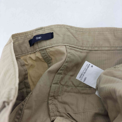 ギャップ Gap 00S 6P ジップアップ カーゴ クロップド ショート パンツ リップストップ メンズ M