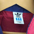 アディダス adidas 90S デサント製 トレフォイルロゴ ジップ パッカブルフード スタンドネック ジャケット レディース import:M
