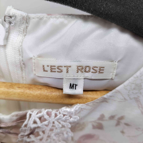 LEST ROSE 花柄 S/S シアーフレアワンピース レディース JPN:M