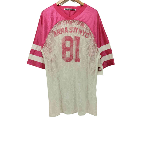 ANNA SUI NYC レース切替 ゲームシャツ レディース