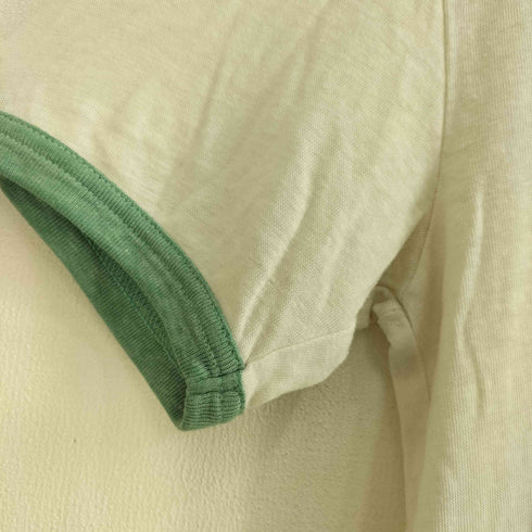 クリフメイヤー KRIFF MAYER 90-00s クルーネック プリント 半袖 リンガーTシャツ メンズ MEDIUM