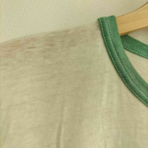 クリフメイヤー KRIFF MAYER 90-00s クルーネック プリント 半袖 リンガーTシャツ メンズ MEDIUM