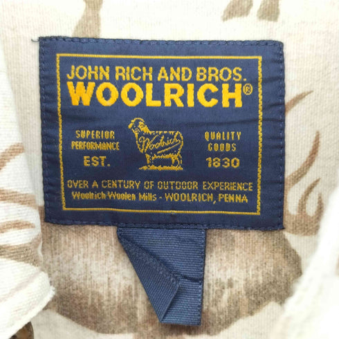 ウールリッチ WOOLRICH L/S アニマル柄シャツ ボタンダウン シャモアクロス メンズ