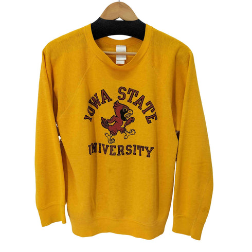カレッジパシフィック Collegiate Pacific 70-80S USA製 カレッジラバープリントラグランスウェット メンズ import:M