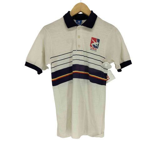 チャンピオン Champion 90s USA製 ロゴプリントポロシャツ メンズ JPN:S