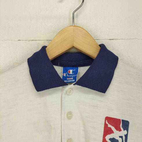 チャンピオン Champion 90s USA製 ロゴプリントポロシャツ メンズ JPN:S