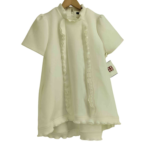 ツルバイマリコオイカワ Tsuru by Mariko Oikawa 24ss Nerine フリルトップス ジャージー素材 レディース FREE