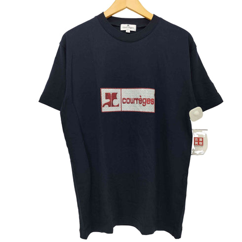 クレージュ courreges フロントロゴ クルーネックTシャツ レディース L
