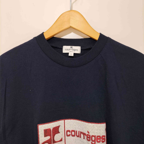 クレージュ courreges フロントロゴ クルーネックTシャツ レディース L