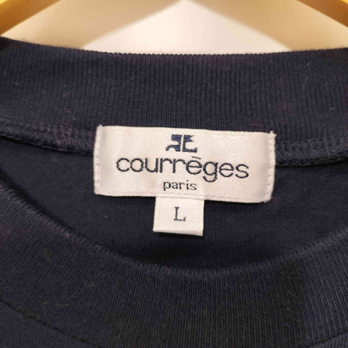 クレージュ courreges フロントロゴ クルーネックTシャツ レディース L
