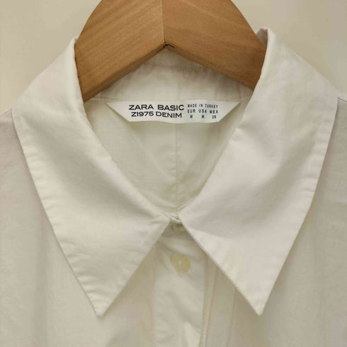 ザラ ZARA バルーンスリーブ コットン シャツ レディース import:M