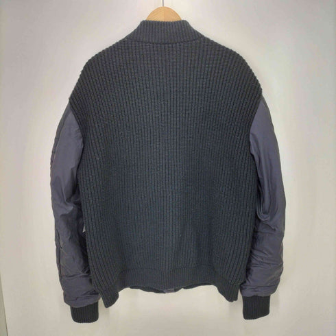 ディーゼル DIESEL Nylon Knit Combination Jacket ナイロン 切替 畦編み ウール ニット ジャケット メンズ import:XL