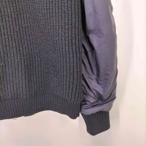 ディーゼル DIESEL Nylon Knit Combination Jacket ナイロン 切替 畦編み ウール ニット ジャケット メンズ import:XL