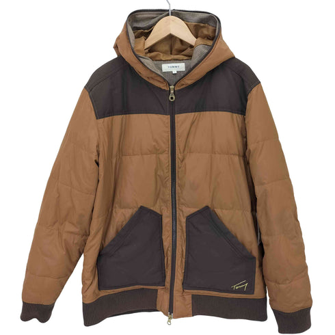 トミー TOMMY エルボーパッチ フルジップ フーデッド 中綿 ジャケット メンズ import:XL