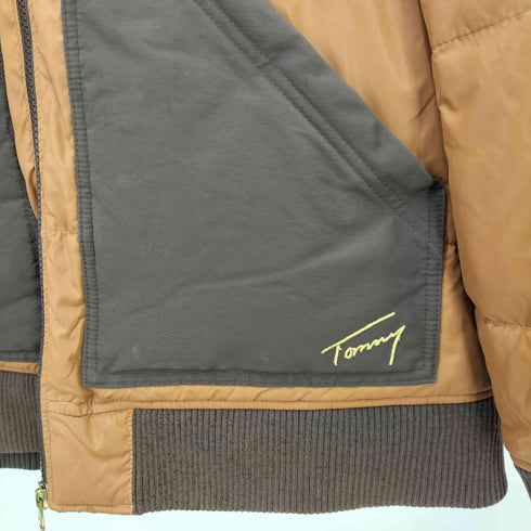 トミー TOMMY エルボーパッチ フルジップ フーデッド 中綿 ジャケット メンズ import:XL
