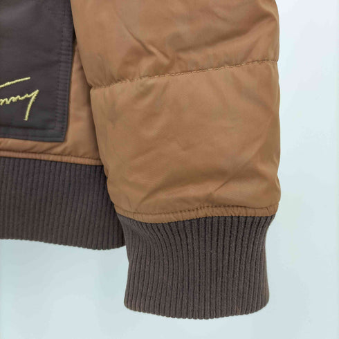 トミー TOMMY エルボーパッチ フルジップ フーデッド 中綿 ジャケット メンズ import:XL