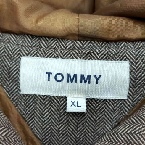 トミー TOMMY エルボーパッチ フルジップ フーデッド 中綿 ジャケット メンズ import:XL