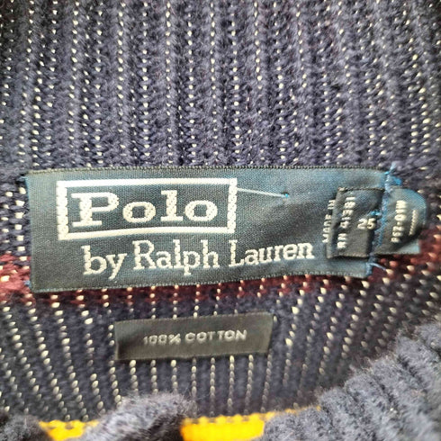 ポロバイラルフローレン Polo by RALPH LAUREN ボーダー コットン ポロ ニット メンズ import:S